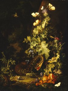 Nature morte avec un serpent